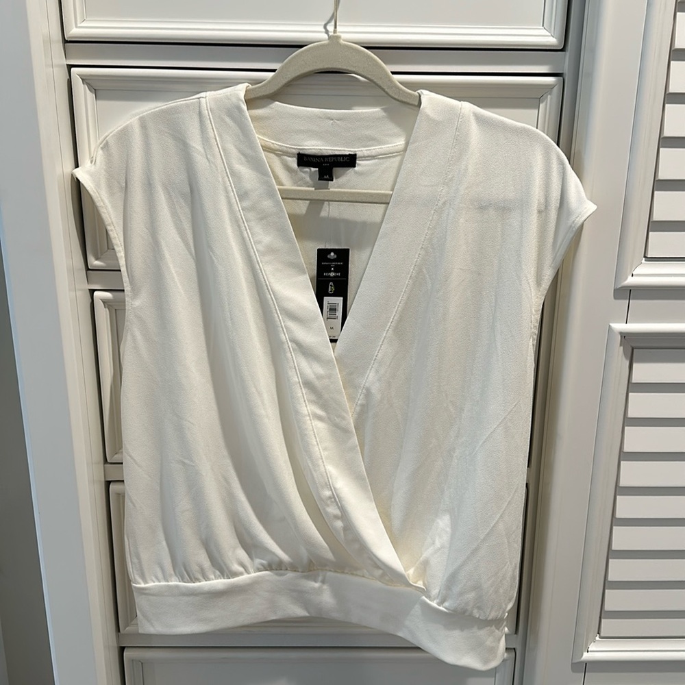 Ivory Banana Republic Blouse